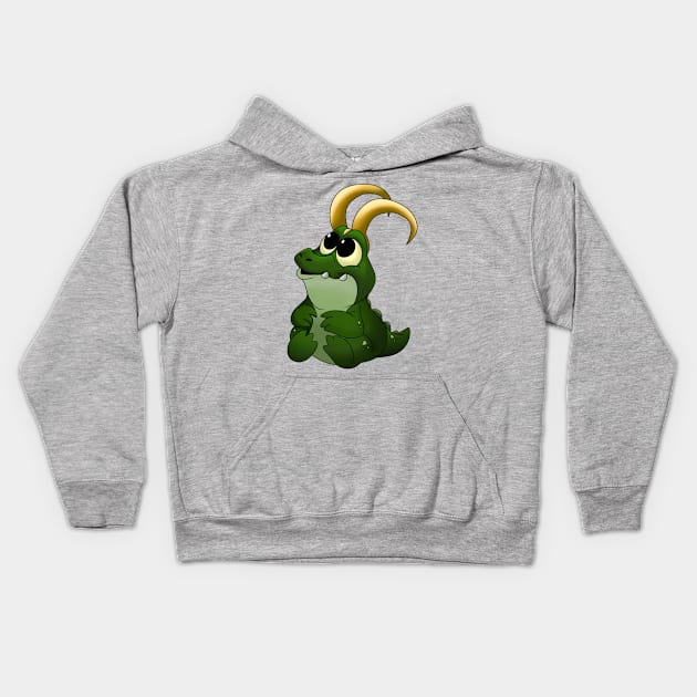 Alligator Loki Kids Hoodie by ZkyySky